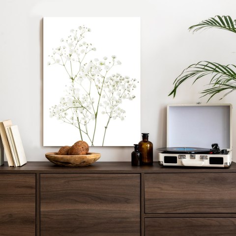 Plakat Cztery Gałązki Z Małymi Białymi Kwiatami