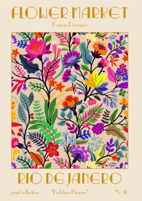 Plakat Kolorowe Kwiaty Targ Kwiatowy