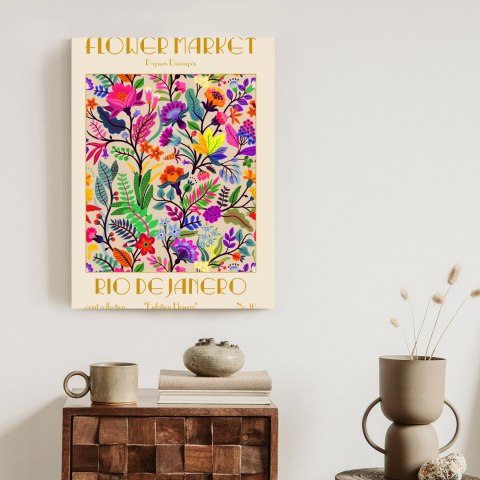 Plakat Kolorowe Kwiaty Targ Kwiatowy