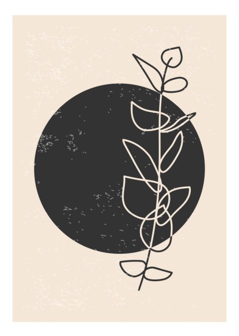 Plakat Minimalistyczna Gałązka I Koło