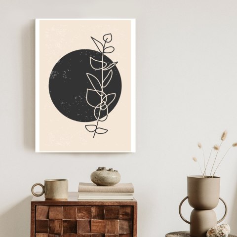 Plakat Minimalistyczna Gałązka I Koło
