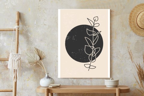 Plakat Minimalistyczna Gałązka I Koło