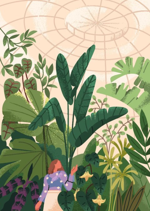 Plakat Szklarnia I Egzotyczne Rośliny