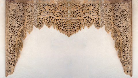 Fototapeta Drewniane Dalekowschodnie Ornamenty