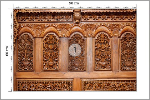 Fototapeta Roślinne Ornamenty W Drewnie