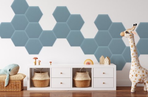 Panel Tapicerowany Magic Velvet Błękitny