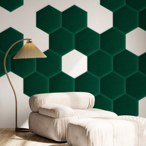 Panel Tapicerowany Magic Velvet Butelkowa Zieleń