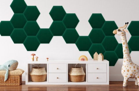 Panel Tapicerowany Magic Velvet Butelkowa Zieleń