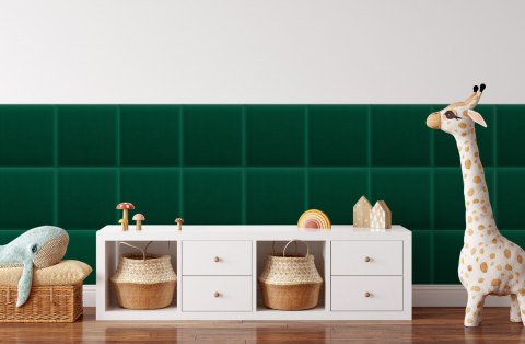 Panel Tapicerowany Magic Velvet Butelkowa Zieleń