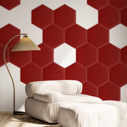 Panel Tapicerowany Magic Velvet Czerwony