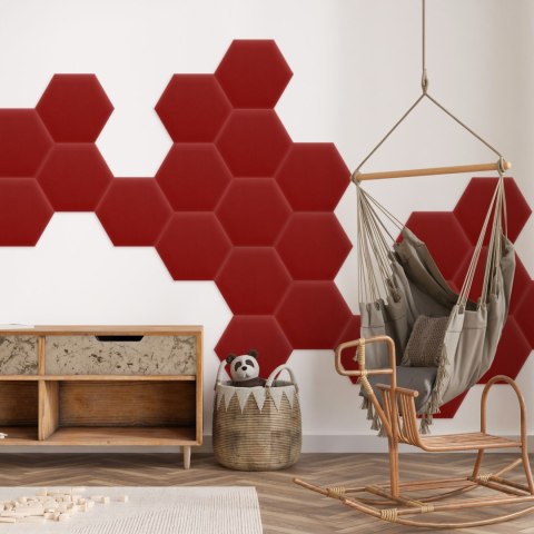 Panel Tapicerowany Magic Velvet Czerwony
