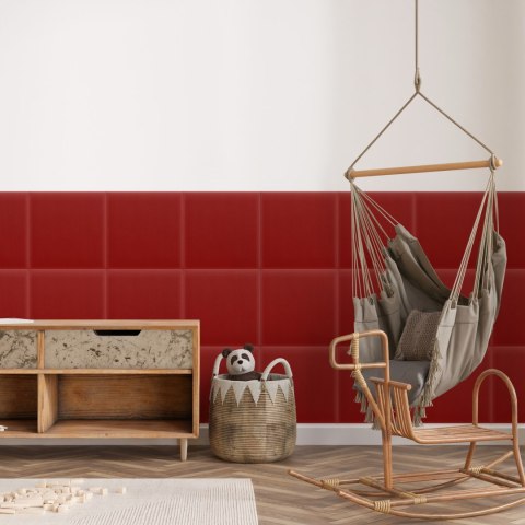 Panel Tapicerowany Magic Velvet Czerwony