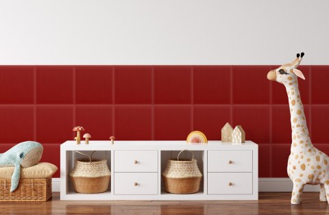 Panel Tapicerowany Magic Velvet Czerwony