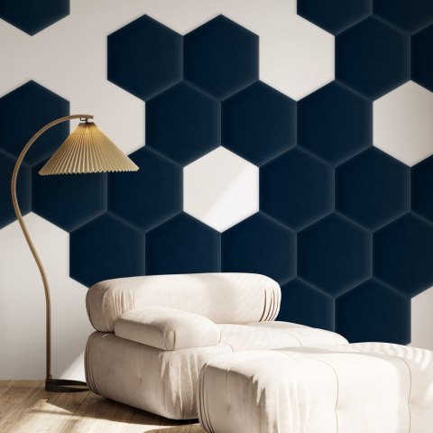 Panel Tapicerowany Magic Velvet Granatowy