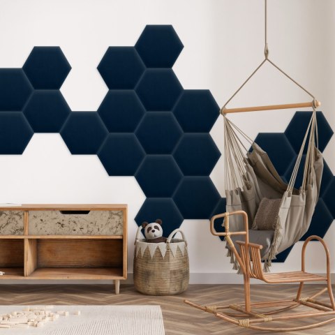 Panel Tapicerowany Magic Velvet Granatowy