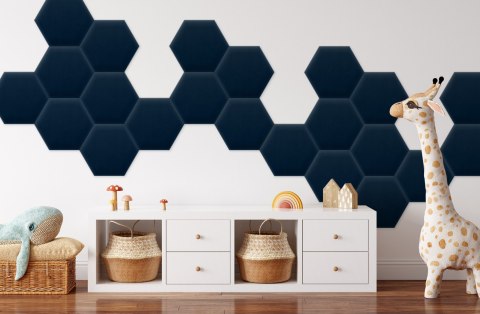 Panel Tapicerowany Magic Velvet Granatowy