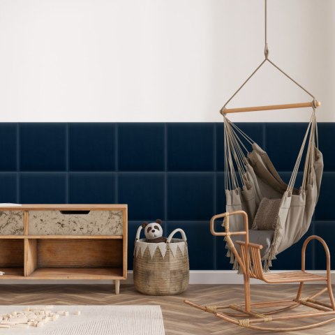 Panel Tapicerowany Magic Velvet Granatowy