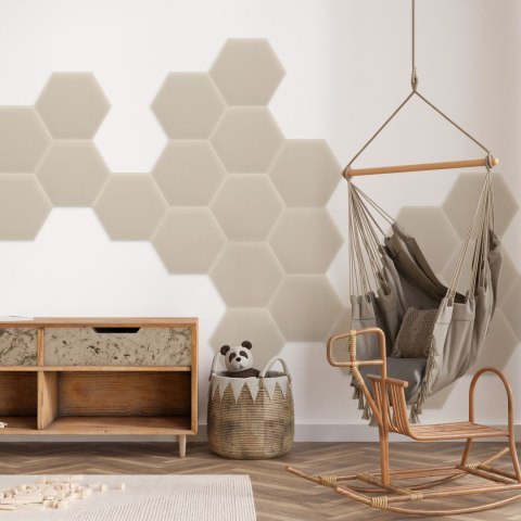 Panel Tapicerowany Magic Velvet Kremowy