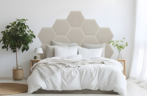 Panel Tapicerowany Magic Velvet Kremowy