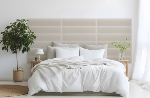 Panel Tapicerowany Magic Velvet Kremowy