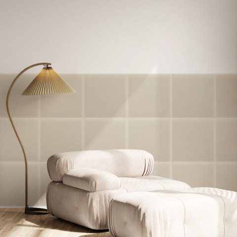 Panel Tapicerowany Magic Velvet Kremowy