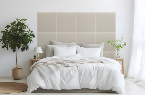 Panel Tapicerowany Magic Velvet Kremowy