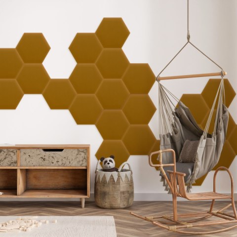 Panel Tapicerowany Magic Velvet Miodowy