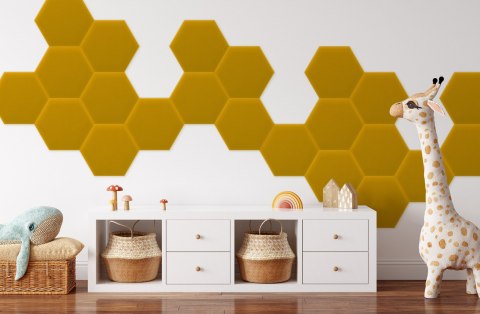 Panel Tapicerowany Magic Velvet Żółty