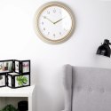Zegar Ścienny Wiszący Okrągły Biały Złoty Dekoracyjny Ozdobny VILDE 50 cm