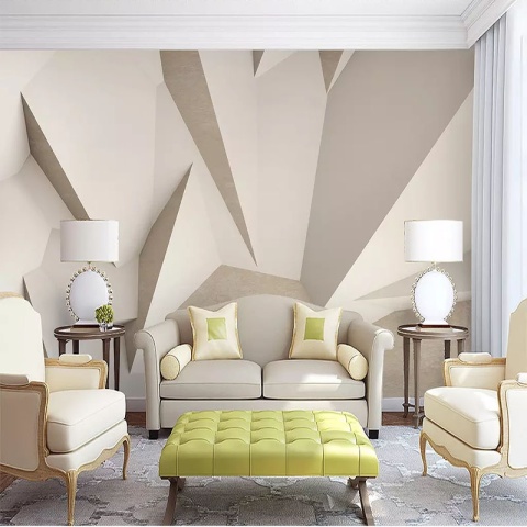 Fototapeta 3D w ostrosłupy wystające ze ścian