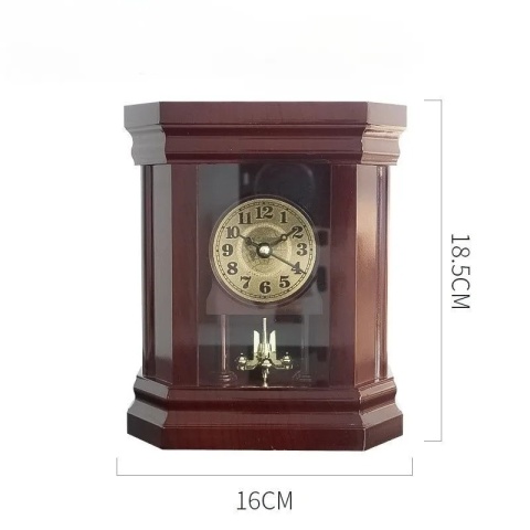 Zegar stołowy vintage – dekoracyjny zegar kominkowy, retro styl, eleganczna ozdoba do salonu i biura