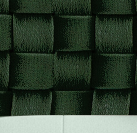 Zbliżenie na fototapetę 3D efekt szenili, szmaragdowy splot koszykowy, realistyczna tekstura materiału aksamitnego na ścianę.