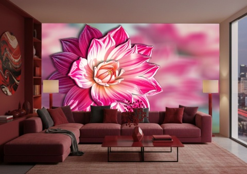 Czerwona dalia  w salonie