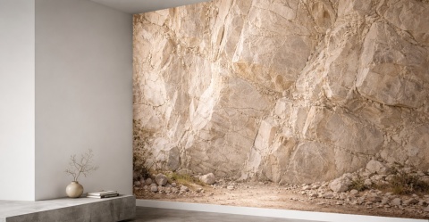 Ściana z Piaskowca 3D – Fototapeta Kamień do Salonu i Przedpokoju na wymiar