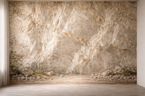 Ściana z Piaskowca 3D – Fototapeta Kamień do Salonu i Przedpokoju na wymiar