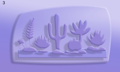 Fototapeta 3D dla dzieci Pustynna Preria, Miękki Kaktus Pastelowy, Mural Boho do Przedszkola i Pokoju Dziecka, Personalizowana