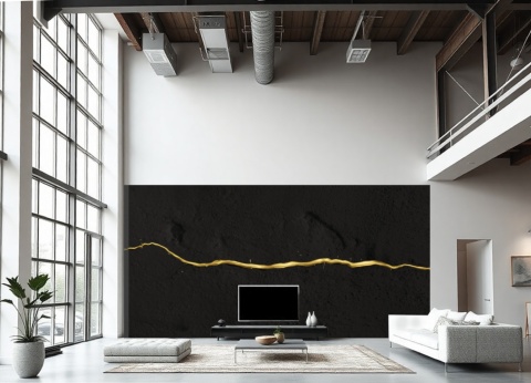 Fototapeta Premium: Ciemny Morski Beton Industrialny – Tekstura Tynku Sea Blue