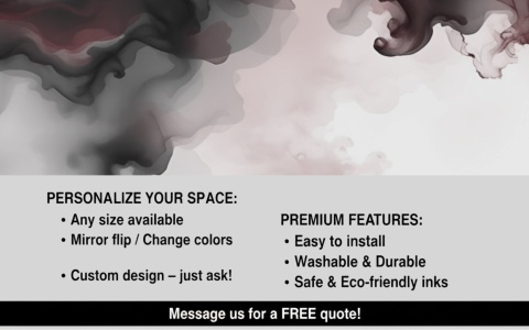 Fototapeta Abstrakcyjny Dym Czerwona, Mural Ścienny Fluid Art, Elegancka Dekoracja do Sypialni, Bordowa Tapeta na Wymiar