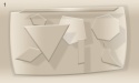 Fototapeta 3D geometryczny mural beżowy abstract – pokój dziecka i nowoczesny salon (Wymiary i kolory na zamówienie spoza listy)