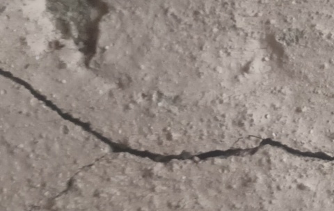 Struktura tynku na zbliżeniu.