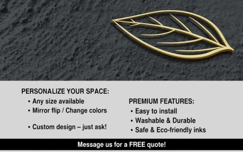 Fototapeta Premium Tekstura Tynku: Złoty Liść - Ciemny Grafit