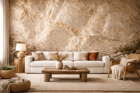 Skała z piaskowca z przestrzenią