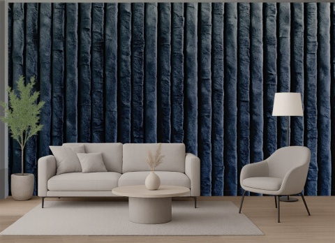 Industrialna fototapeta 3D lamele antracytowe Modern Anthracite, ciemne panele ścienne z efektem tkaniny i głębokim cieniem.