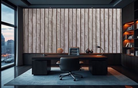 Fototapeta 3D Lamele Aksamitne Modern Anthracite - Efekt Velvetu - Nowoczesny Antracyt Panele - Mural Premium