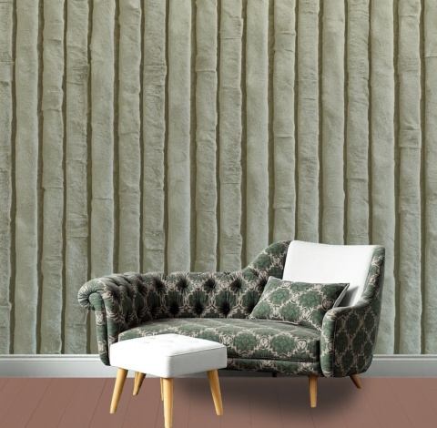 Fototapeta 3D Lamele Aksamitne Soft Cream - Efekt Velvetu - Jasny Krem Panele Ścienne - Mural Premium