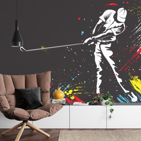 Fototapeta Malowany Golfista