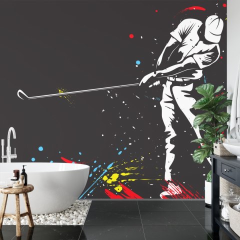 Fototapeta Malowany Golfista