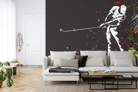 Fototapeta Malowany Golfista