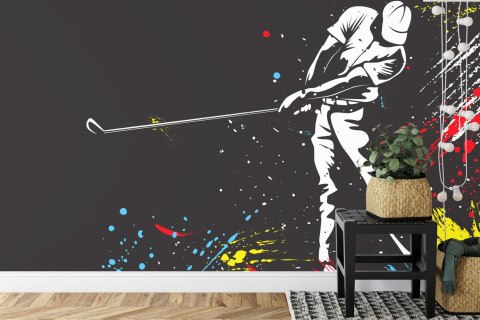 Fototapeta Malowany Golfista