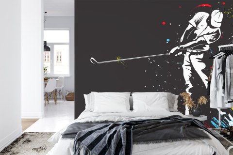 Fototapeta Malowany Golfista